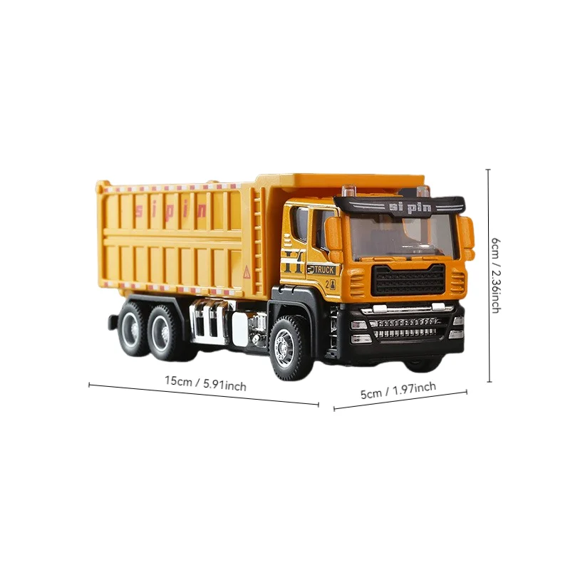 Excavadora, licuadora, grúa, coche de juguete, modelo de aleación fundida, vehículo de ingeniería, neumáticos de goma, sonido, luz, juguetes para tirar hacia atrás, regalos para niños