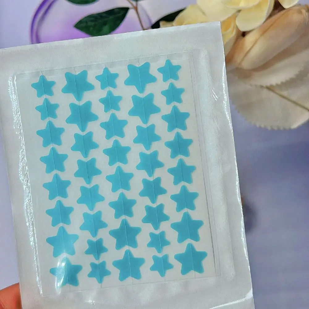 Star-Shaped Acne Patches Tea Tree Oil Hydrocolloid Skin-Friendly Blemish Covering Stickers Cute Bandages Pimple Patch