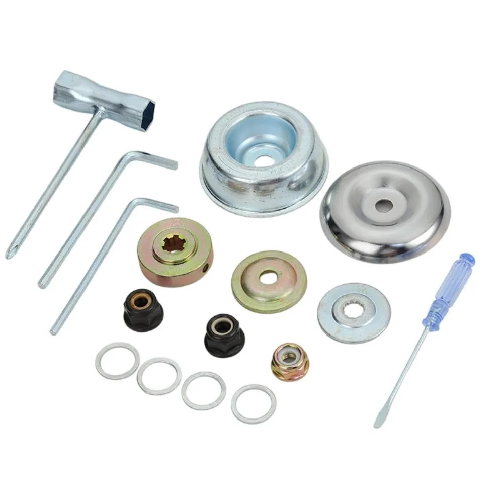 1/3 Sets Garten-Rasentrimmer-Kopfadapter-Montage-Kit mit Befestigungsmutter für Rasenmäherklingen-Installation und Außenpflege