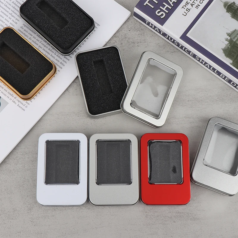 Жесть-u-диск-Маленькая-квадратная-коробка-Значок-Подарочная-металлическая-упаковочная-коробка-u-диск-Большая-квадратная-коробка-Окно-u-диск-Маленькая-железная-коробка