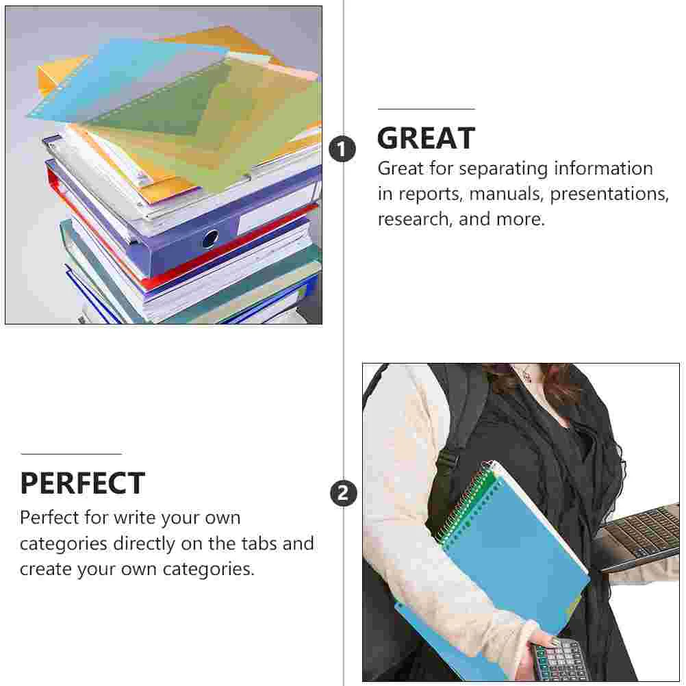 12 Sets Labels Tag Index Separator Page Note Supply Binder Household Tab Dividers Professional Tabs Accessory Student