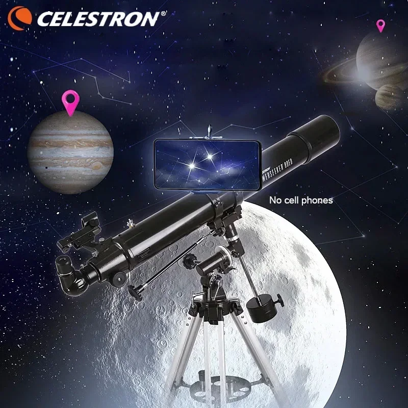 Teleskop Astronomi Powerseeker Teropong 80mm - 80EQ - Hitam