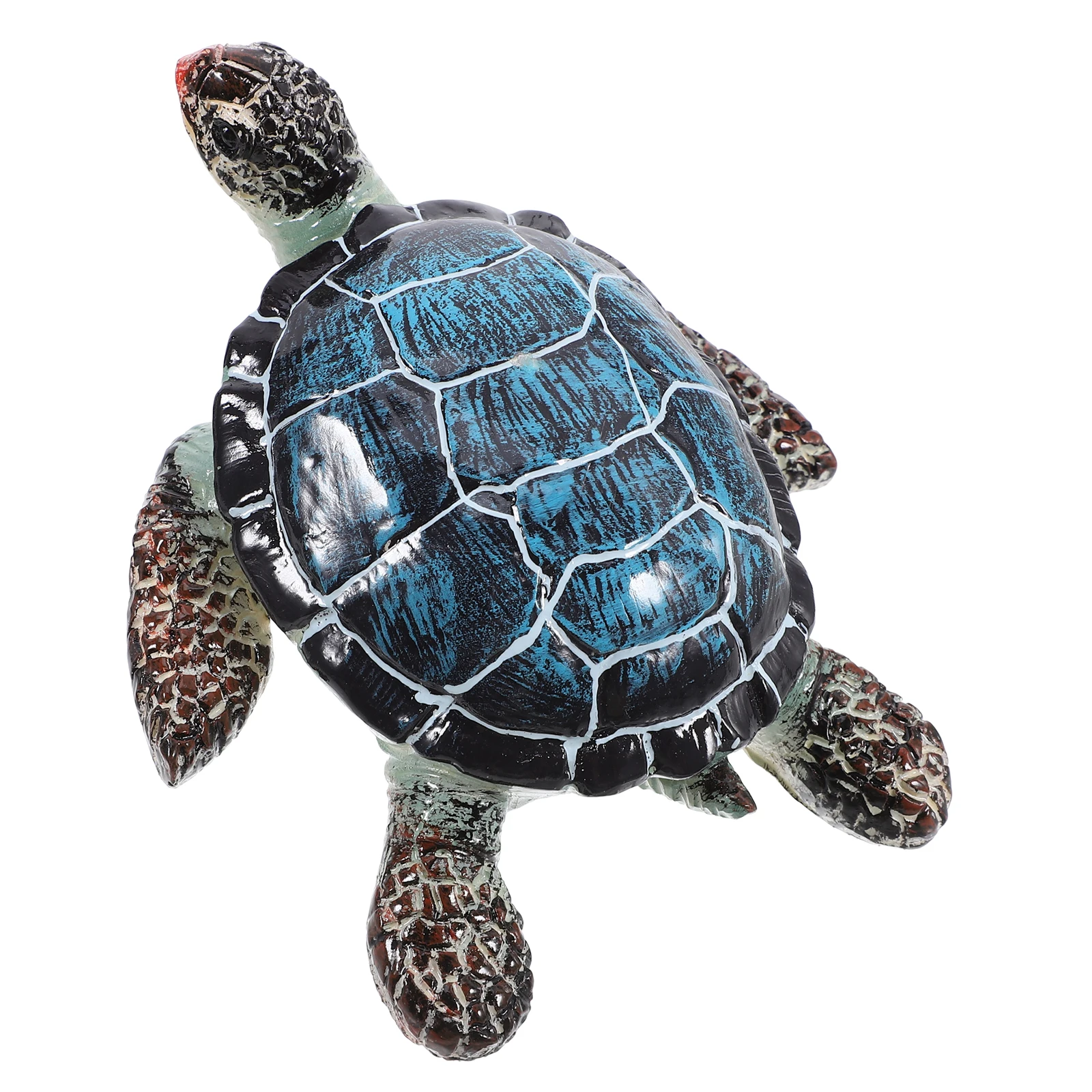 

Blue Sea Turtle Figurine Resin Aquarium Decor Mini Garden Ornament Turtle Toy Shelf Home Ocean Theme Decoration Animal Model