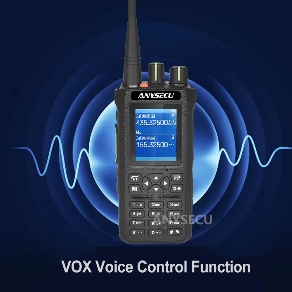 ANYSECU DM728 AES256 التشفير DMR راديو رقمي IP67 مقاوم للماء VHF UHF 10 واط لاسلكي تخاطب طويل المدى