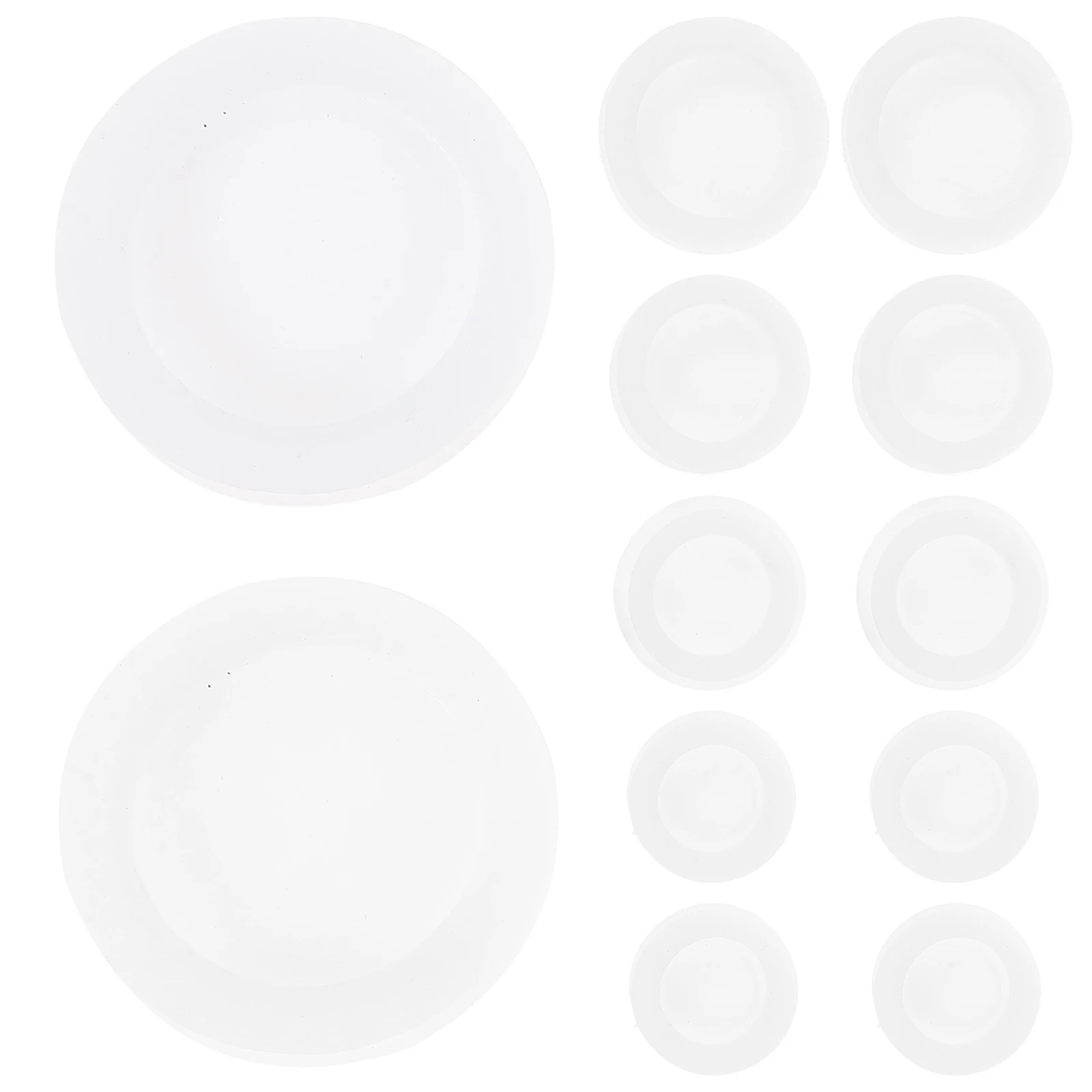 

20pcs White Round Rubber Stopper 26mm 25mm 30mm 32mm 38mm Piggy Bank Plugs Replacement Storage Solution Savings Jar