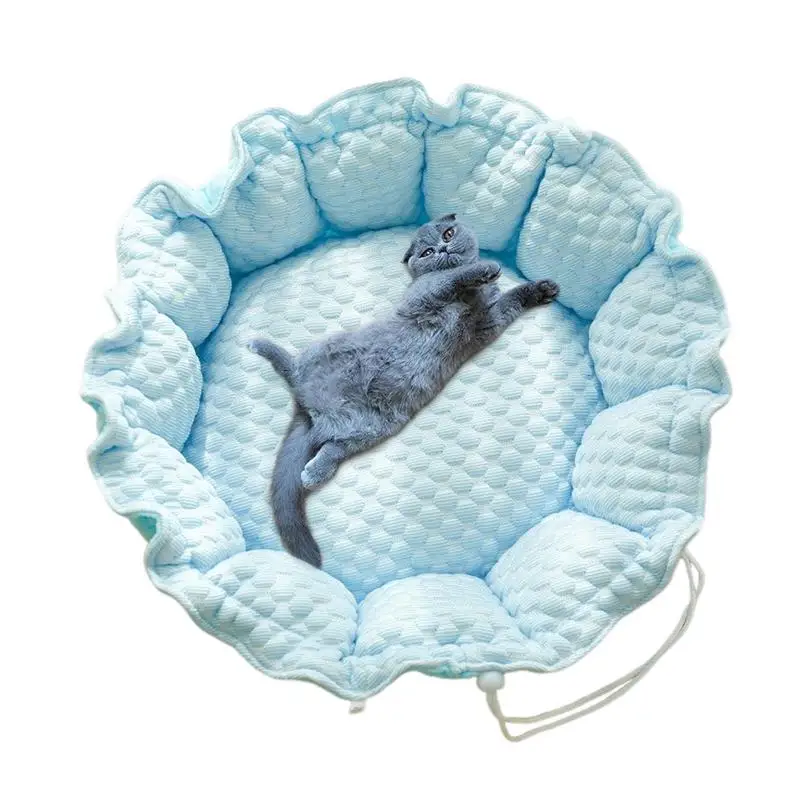 Pumpkin Style Pet Nest Two Purpose Pet Kennel Cool Feeling Pet Supplies With Adjustable Drawstring Cat Beds & Mats Pet Products