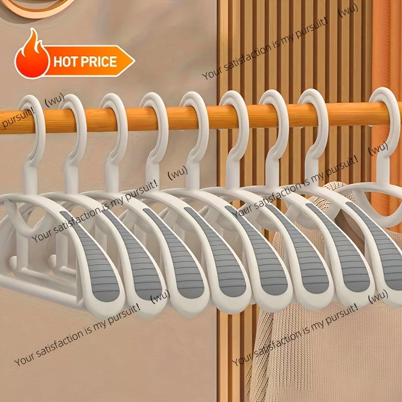 10 Pcs Non-Slip No Mark Hangers, Prevent Clothes Slips & Shoulder Bumps, for Drying and Closet Storage, Durable Set