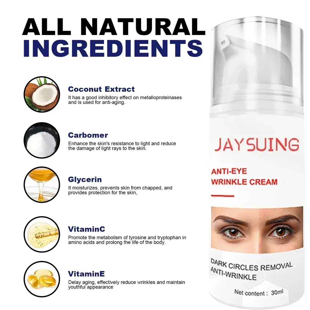 Eye Anti-Wrinkle Cream Fades Fine Lines Anti Dark Circles Eye Serum Remove Eye Bags Puffiness Anti-Aging Firmness Care