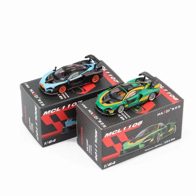 دييكاست 1:64 مقياس ماكلارين سينا سبيكة سيارة نموذج تحصيل لعبة هدية تذكارية عرض حلية