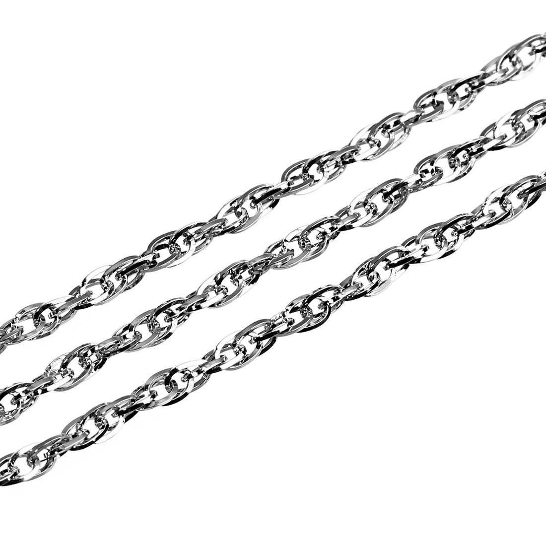 10Yards/Roll 2-3mm Width Rhodium Stainless Steel Twisted Singapore Chain Jewelry Bulk Chains for Necklace Jewelry Making DIY