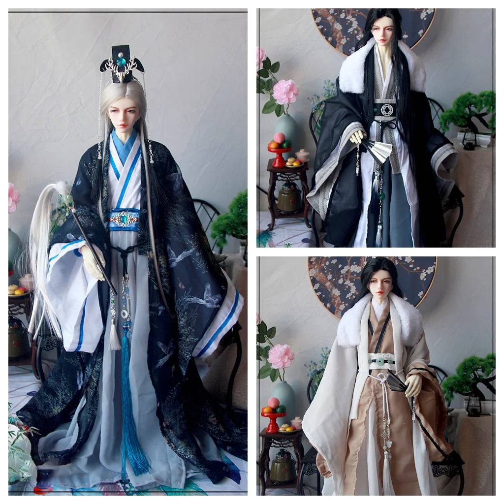 Ropa BJD a escala 1/3, disfraz antiguo, trajes de samurái Hanfu para BJD/SD Longhun73 SSDF, muñeca tío fuerte C1878