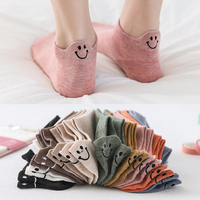5/10 Pairs Women's Cotton Ankle Socks Breathable No-Show Low Cut Socks Casual Solid Soft Embroidery Female Short Boat Socks