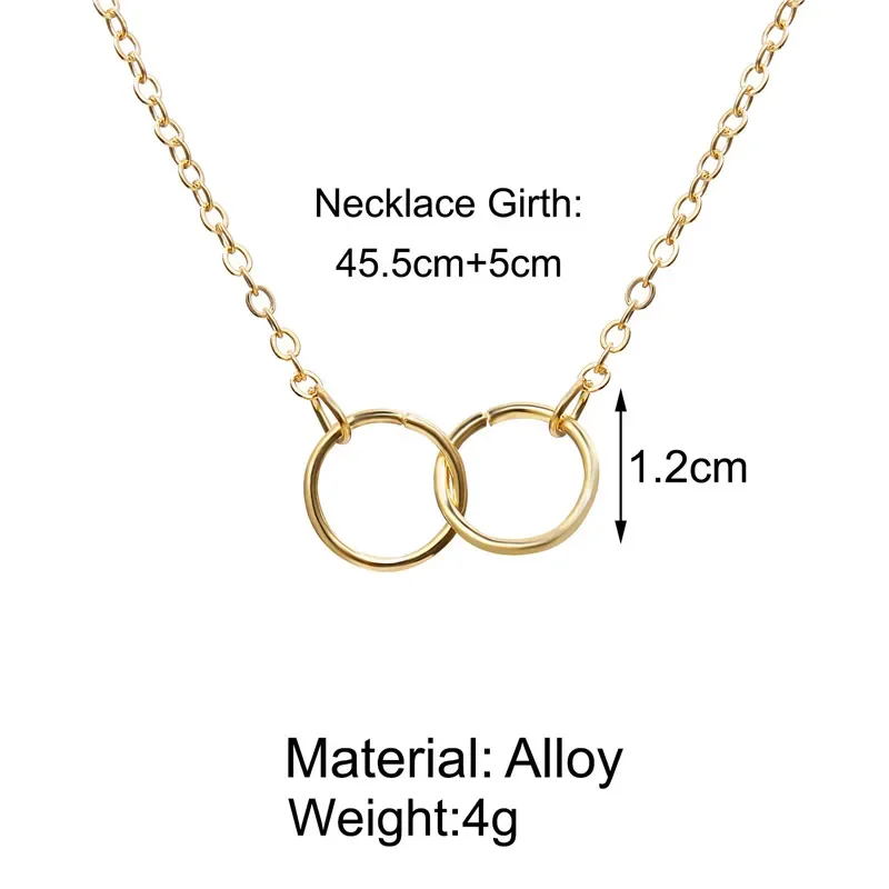 Woozu Punk Circle Pendant Choker Bohemian Statement Necklace Women Wholesale Jewelry Gift