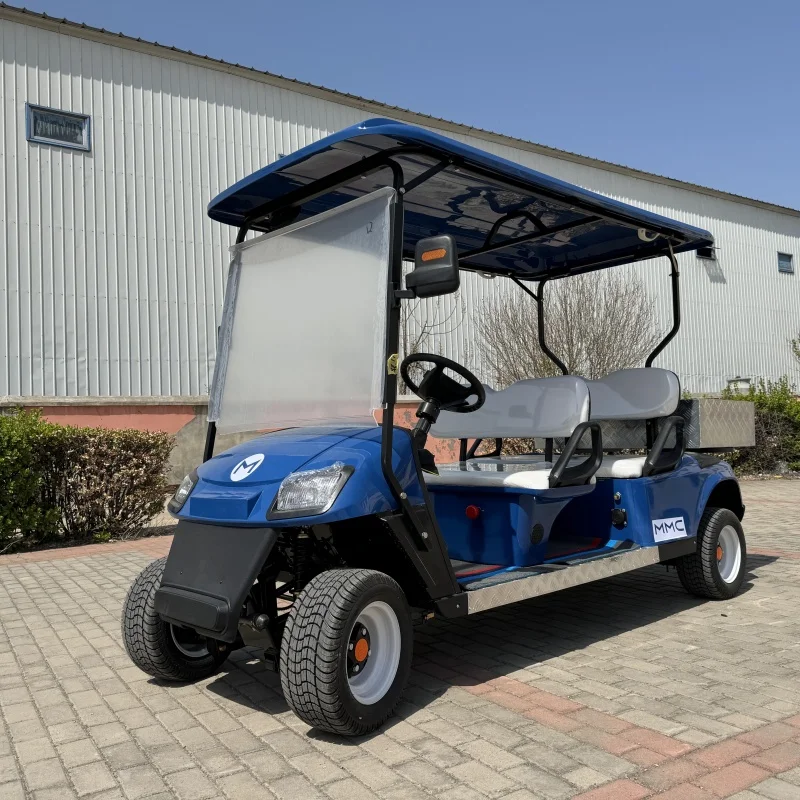 Hot Sale 72V Lithium Battery Golf Cart 4 Seat + Storage Table Sightseeing Solar 2 4 6 8 Seat Golf Car