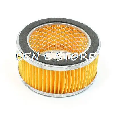 Air Compressor 75mm Inner Dia Cylindrical Muffler Filter Yellow