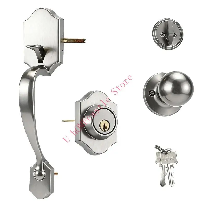 63HF Elegant Zincs Alloys Door Handle Smooth Surfaces Waterproof Suction Cup Door Handle for Stylish Homes