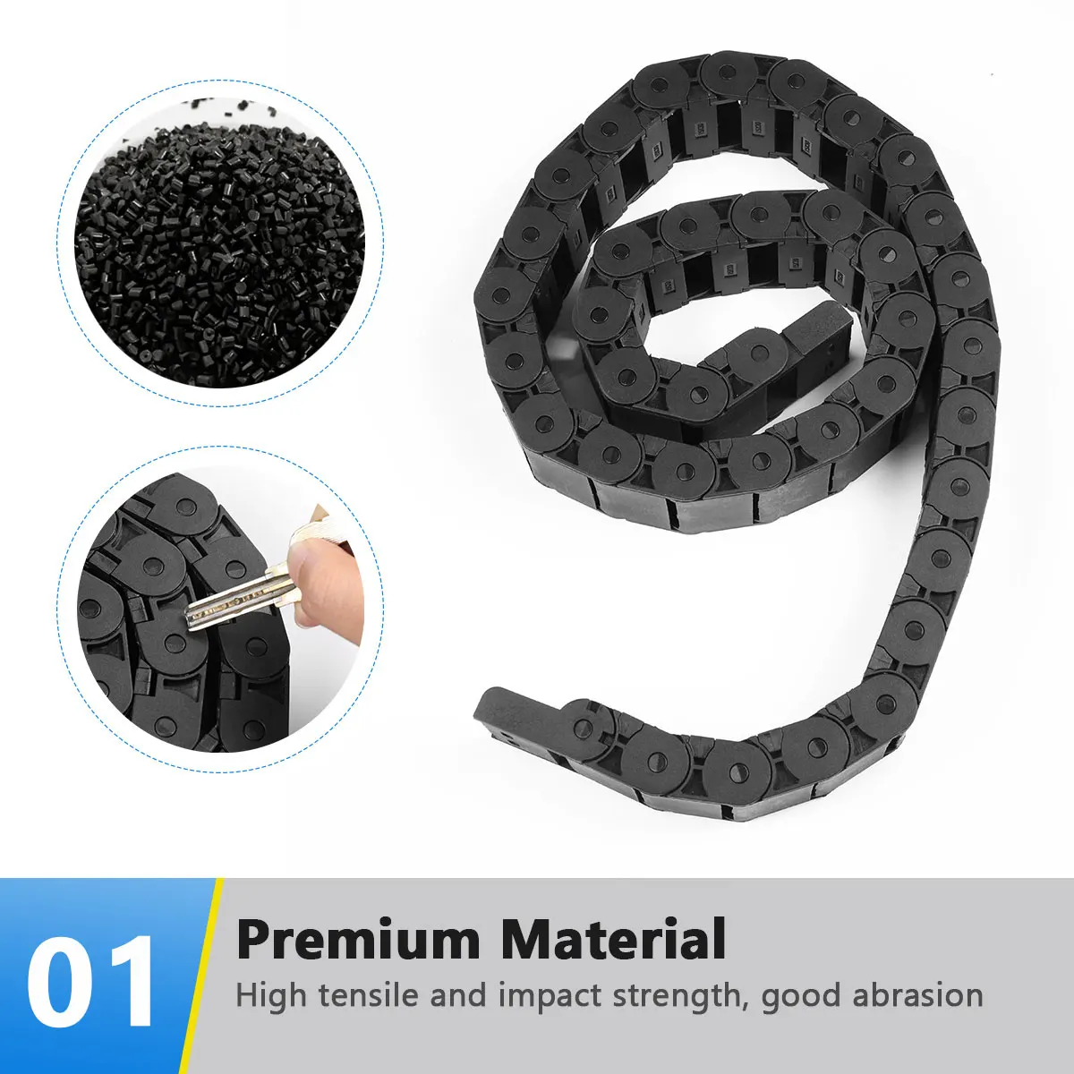 

cnc cable chain nested Drag Chain black plastic chain cable carrier chain plastic drag chain cnc drag chain