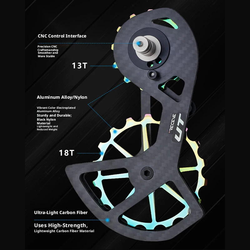 Carbon Ceramic Oversized Derailleur Pulley Cage  for Shimano Ultegra 5800 6800 105 R7000 R8000 - view 4
