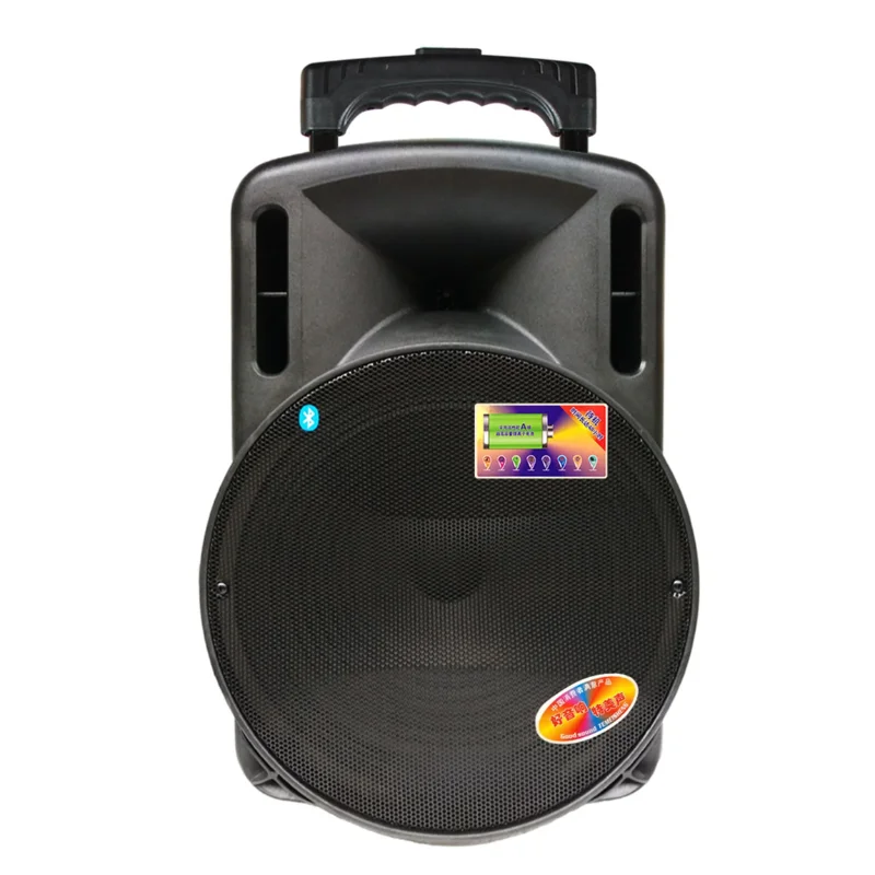 Temeisheng best sellers 15 inch portable trolley speaker with microphone loud sound and super bass