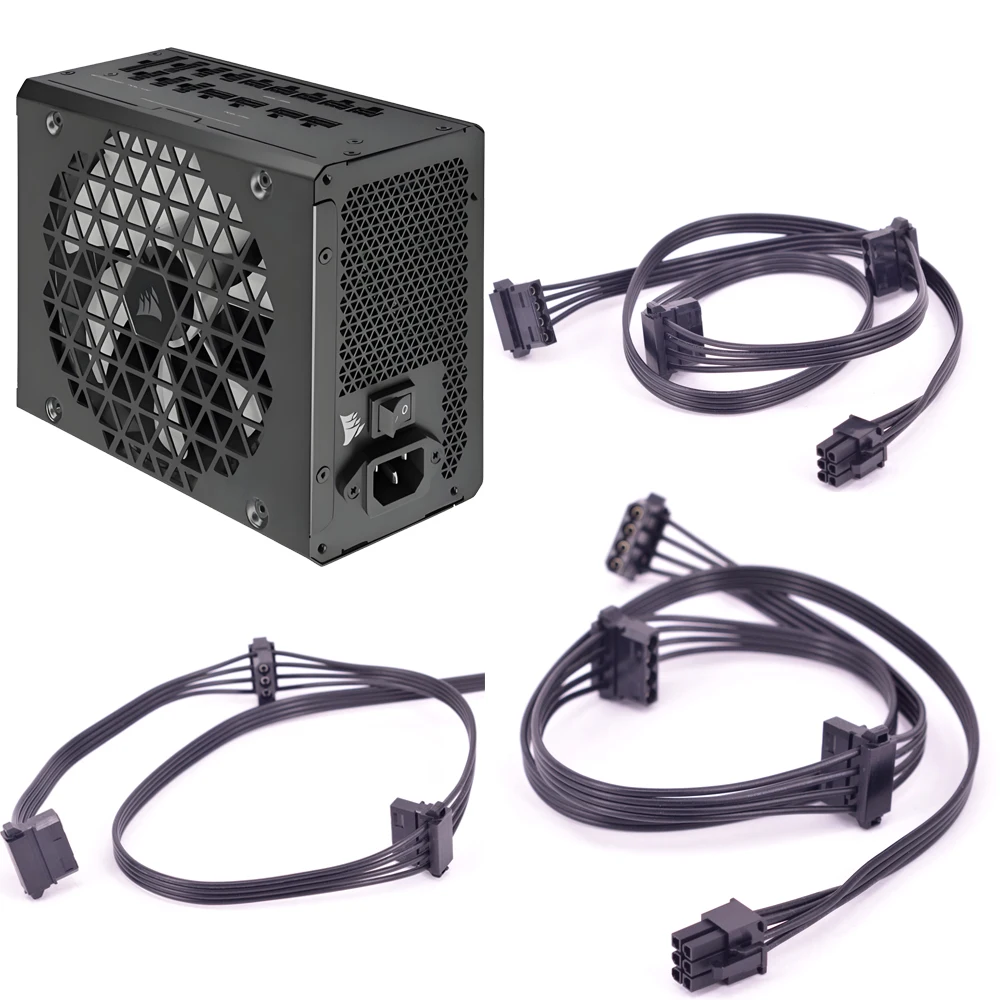For CORSAIR TX850M TX750M TX650M Modular PSU PCI-e 6Pin 1 to 3 Molex Peripheral 4Pin Power Supply Cable GPU 6 Pin to IDE Cable