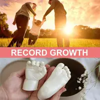 Keepsake Hands Casting Kit 3D Handprint Footprint For Babies DIY Plaster Statue Mould Set Hand Holding Craft For Couples 4