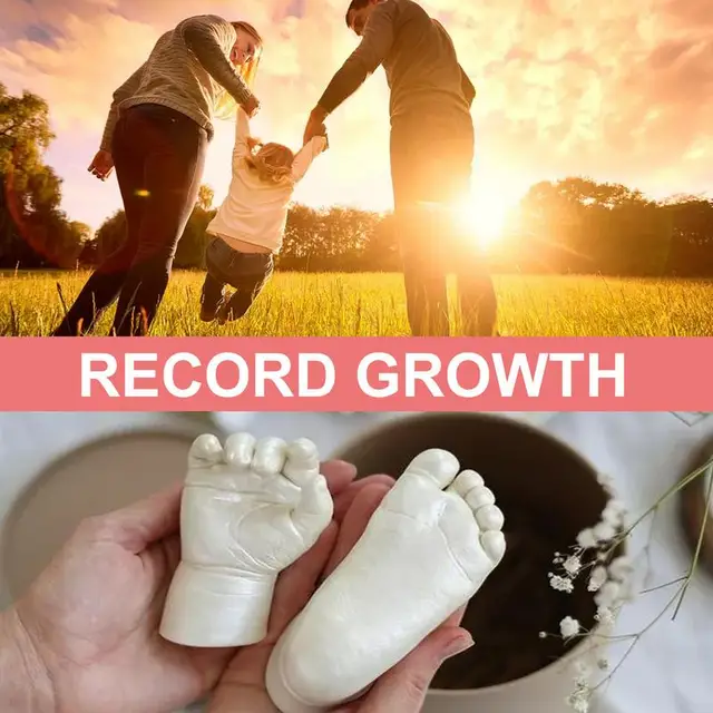 Keepsake Hands Casting Kit 3D Handprint Footprint For Babies DIY Plaster Statue Mould Set Hand Holding Craft For Couples 4