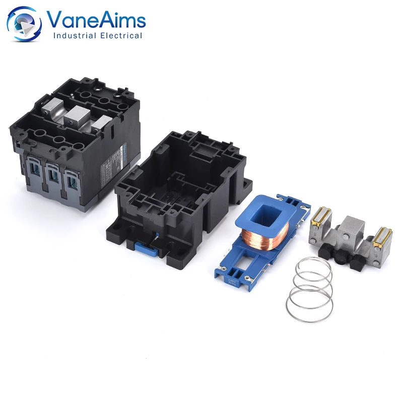 AC Contactor 220v Three-phase Single Phase 1NO1NC Contacts CJX2 Contactors 3P Contactors Coil Voltage 380vac Din Rail Mounted