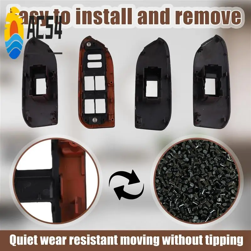 

AC54-4Pcs/Set Power Window Glass Lift Switch Panel Trim For Toyota Land Cruiser Prado LC150 10-13 74231-60670 74271-60280 LHD