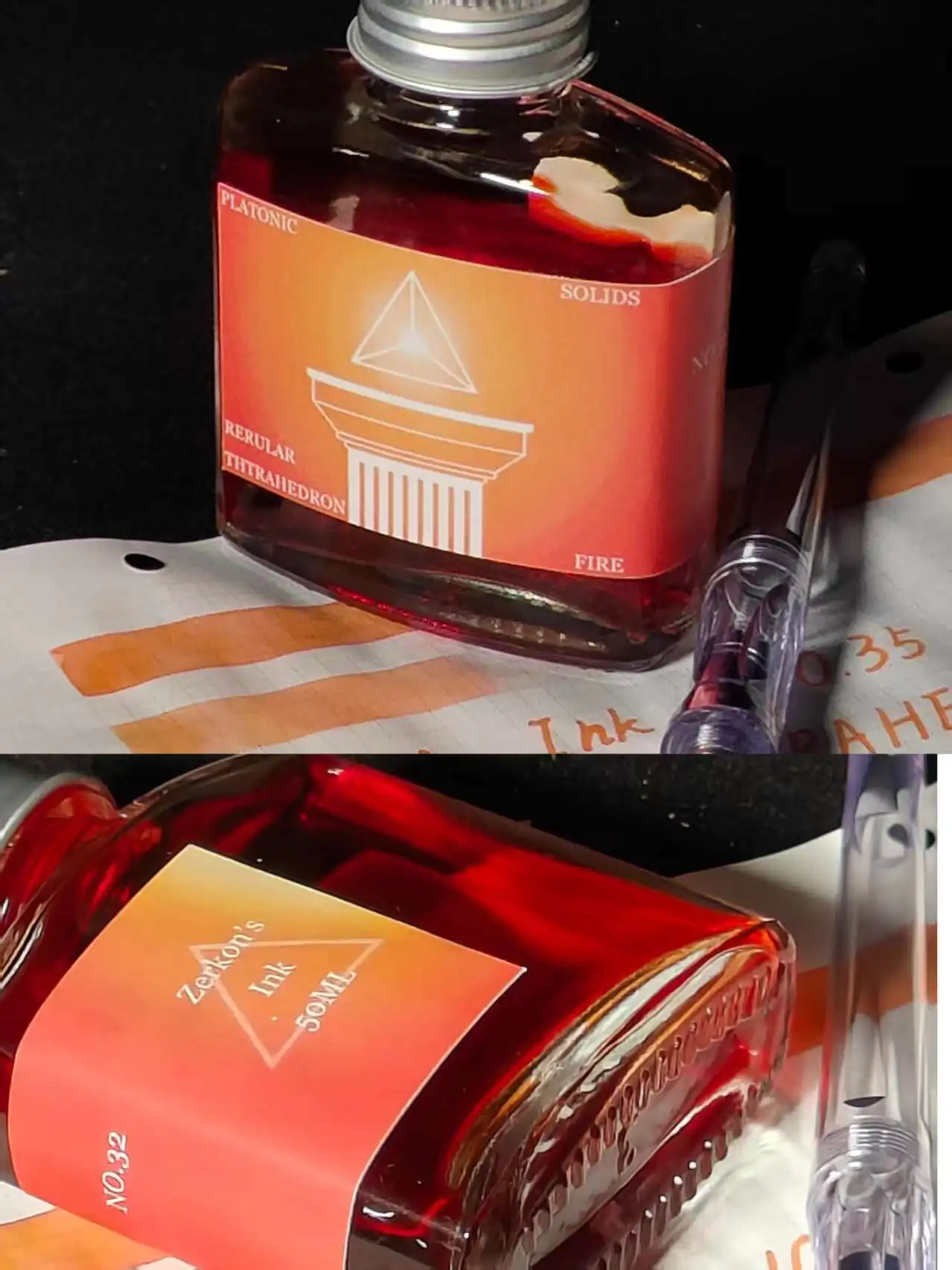 Zerkon Ink NO.35[REGULAR TETRAHEDRON]Ink Chromatography Ink Stationery