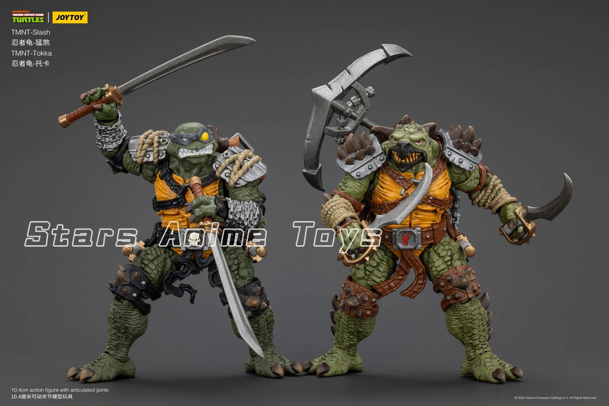 لعبة مجموعة نماذج JOYTOY 1/18 الأصلية TMNT-Slash/Tokka