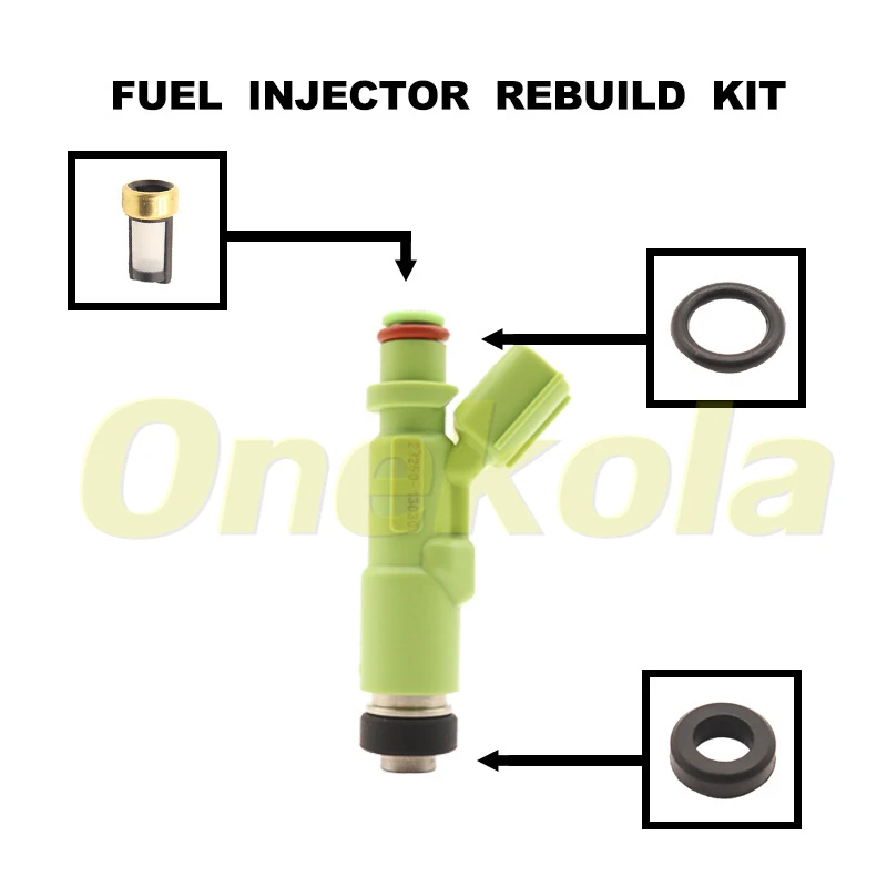 

Fuel Injector Service Repair Kit Filters Orings Seals Grommets for Toyota 7K-E Engine 23250-13030 23209-13030