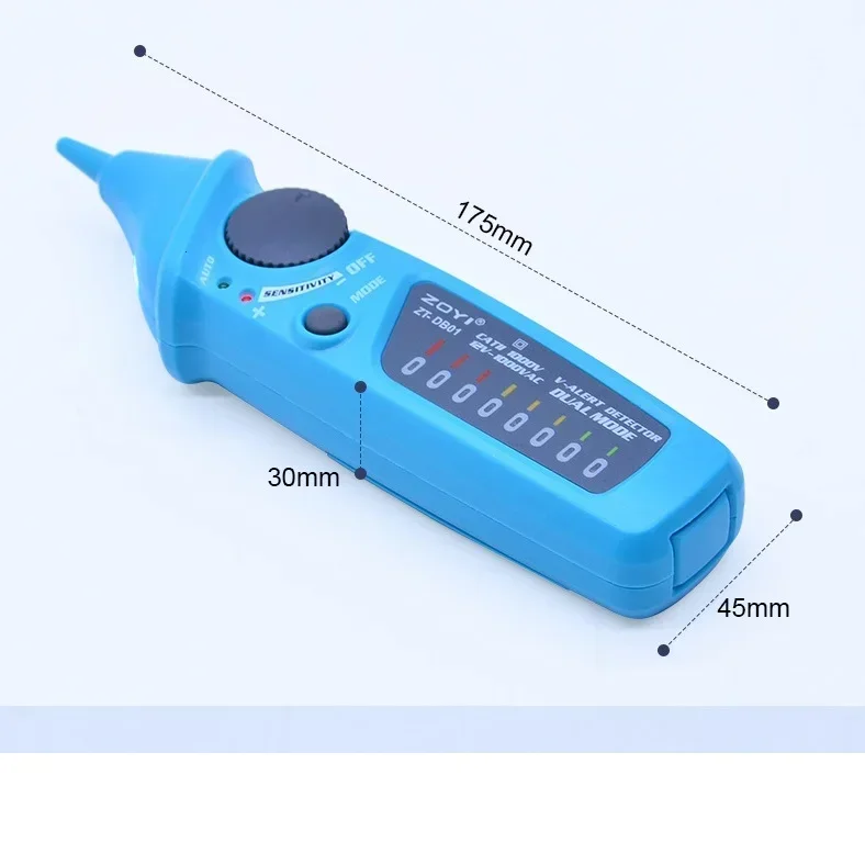 ZOYI ZT-DB01 AC voltage detector pen 12-1000V/48-1000V voltage tester pen Neutral wire/Live wire test+sound light alarm