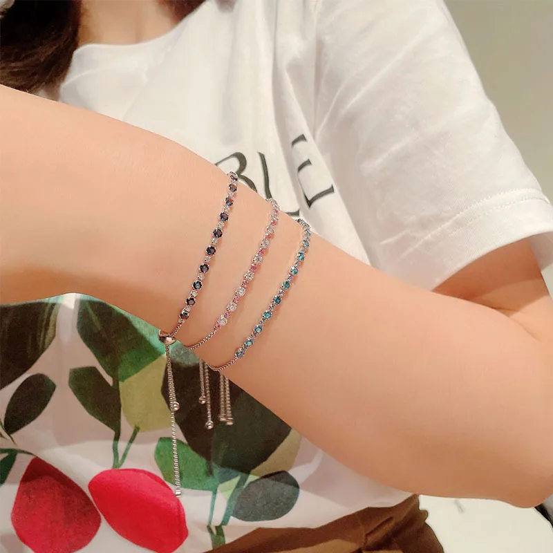 

Женский браслет 2022, новый стиль, полный бриллиант, драгоценный камень для девочек, элитный, холодный, легкая роскошь, ниша, изысканный подарок на лето