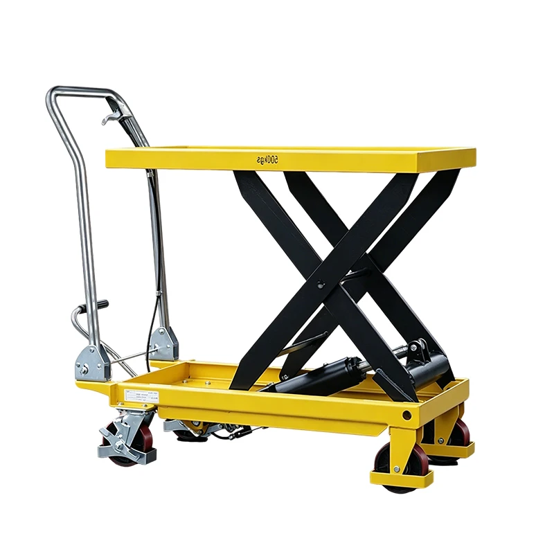 Adjustable Height Trolley Portable Lift Table Hydraulic Lift Flatbed Trolley Scissor lift table