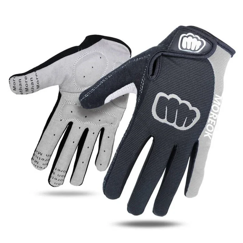 MOREOK Full Finger Mountain Bike Gloves - Anti-slip SBR Pad, Breathable Cycling Accessories