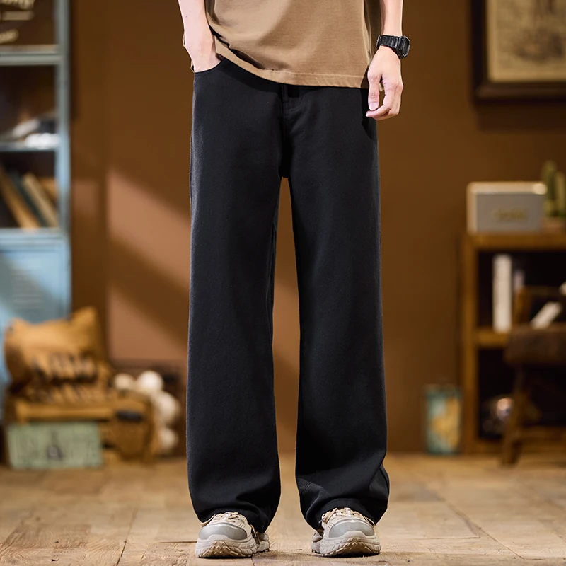 

2506 new style, high street trend, retro blue jeans, loose all-match, high-figure-flating straight pants, MEN'S.