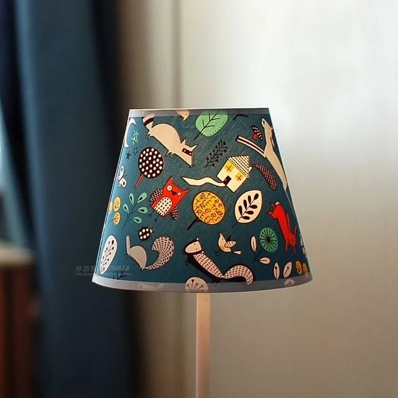 Print Cloth Lampshades for Table Lamps Bedroom Night Lamp Room Decoration Bedside Shades