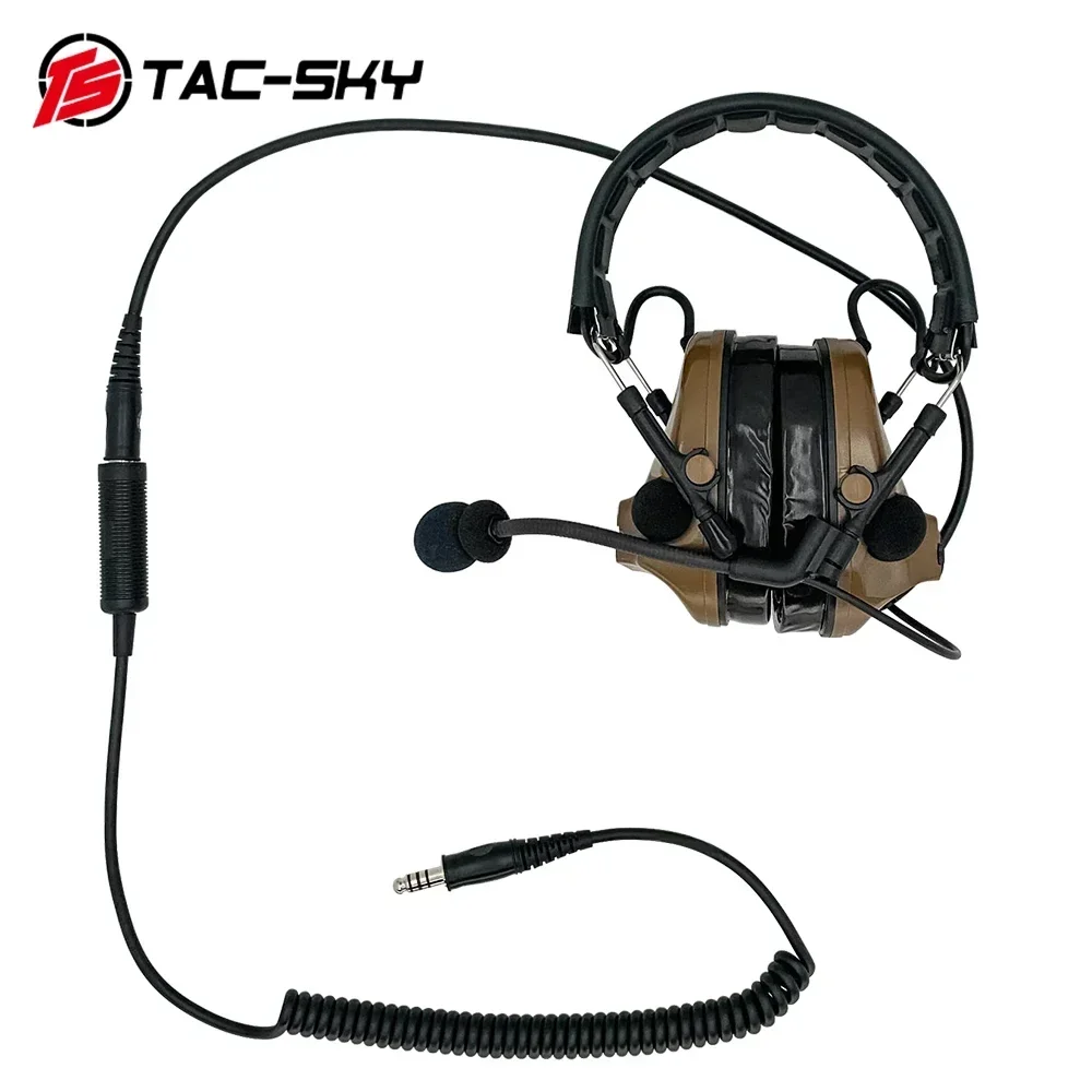 Imagem -06 - Padrão Tactical Headconjunto Cabo de Extensão Padrão para Comtac i ii Iii e Headset Militar ts Tac-sky U174 u Plug Adapter