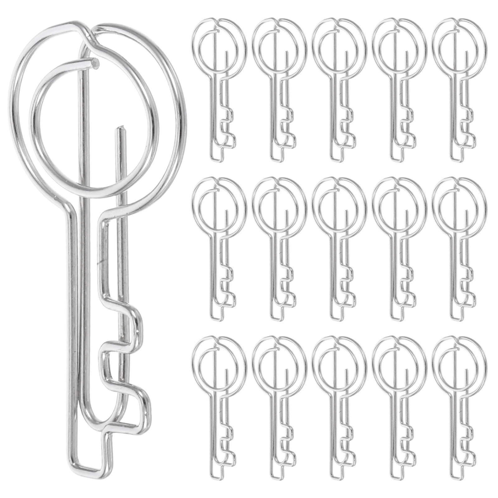 

20Pcs Key Shaped Metal Paper Clips Decorative Small Document Organizers Ideal for Office Home Classroom Bookmarks