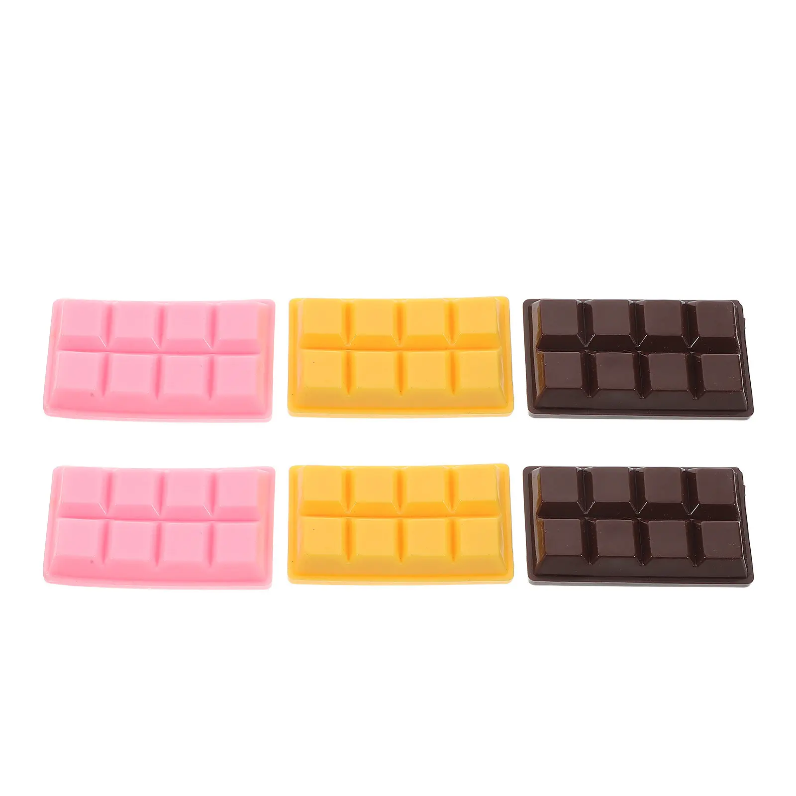 6Pcs Realistic Simulation Decorations for Kitchen Pretend Play Tabletop Display Multi Function Fake Chocolate