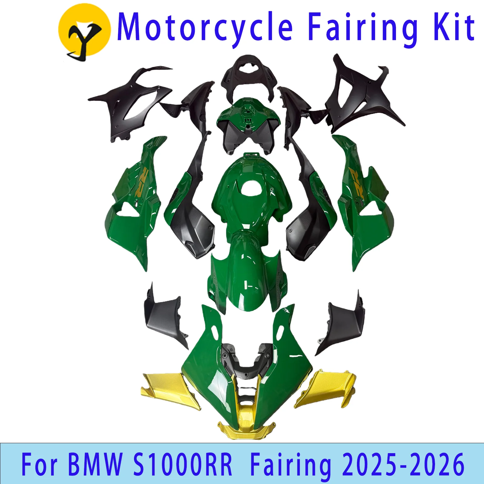

New Abs Motorcycle Plastic Fairing Kit Injection Mold Bodywork Panel Kit Fit for Bmw S1000RR M1000RR 2025-2026 Green