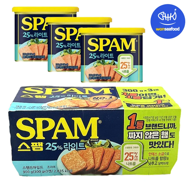 Cj Spam Light 300g X3Can / Sparm Classic Mild Ham أطباق جانبية بسيطة للطبخ والأرز المقلي