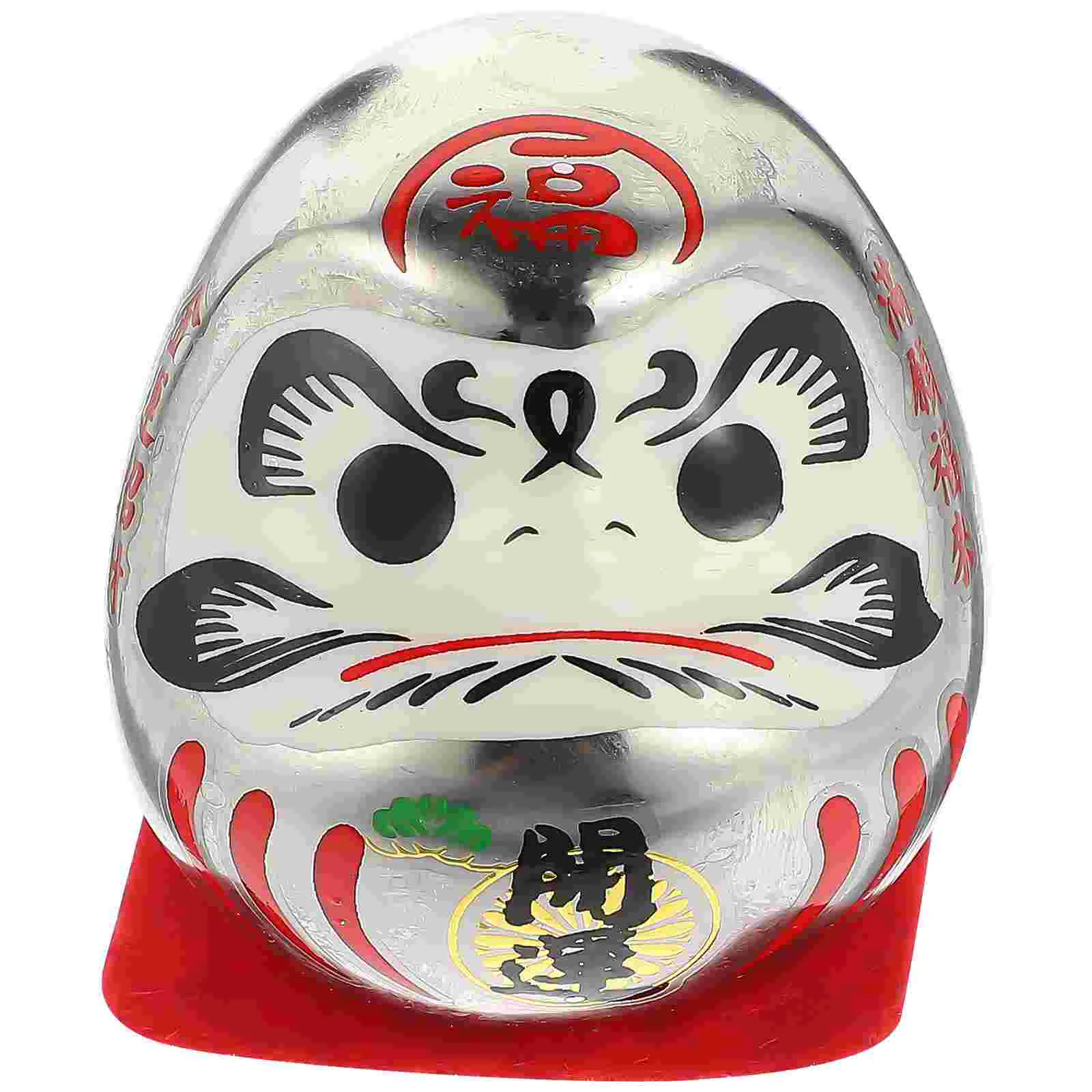 Dharma Eggs Japanese Dolls Cars Ornament Japanese Decor Desk Adornment Porcelain Daruma Statue Daruma Decor Car Daruma