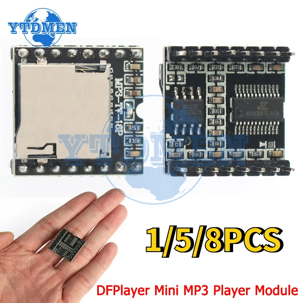 1/5/8pcs DFPlayer Mini MP3 Module 16P TF Card U Disk Mini MP3 DF Player Audio Voice Module Board for Arduino