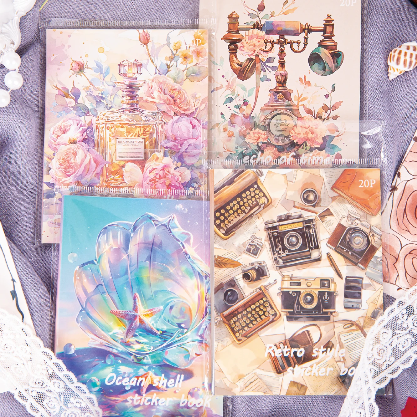 4 styles 20 pcs Time traveler series Vintage items theme sticker Scrapbooking Material Junk Journal Supplies Diary Album