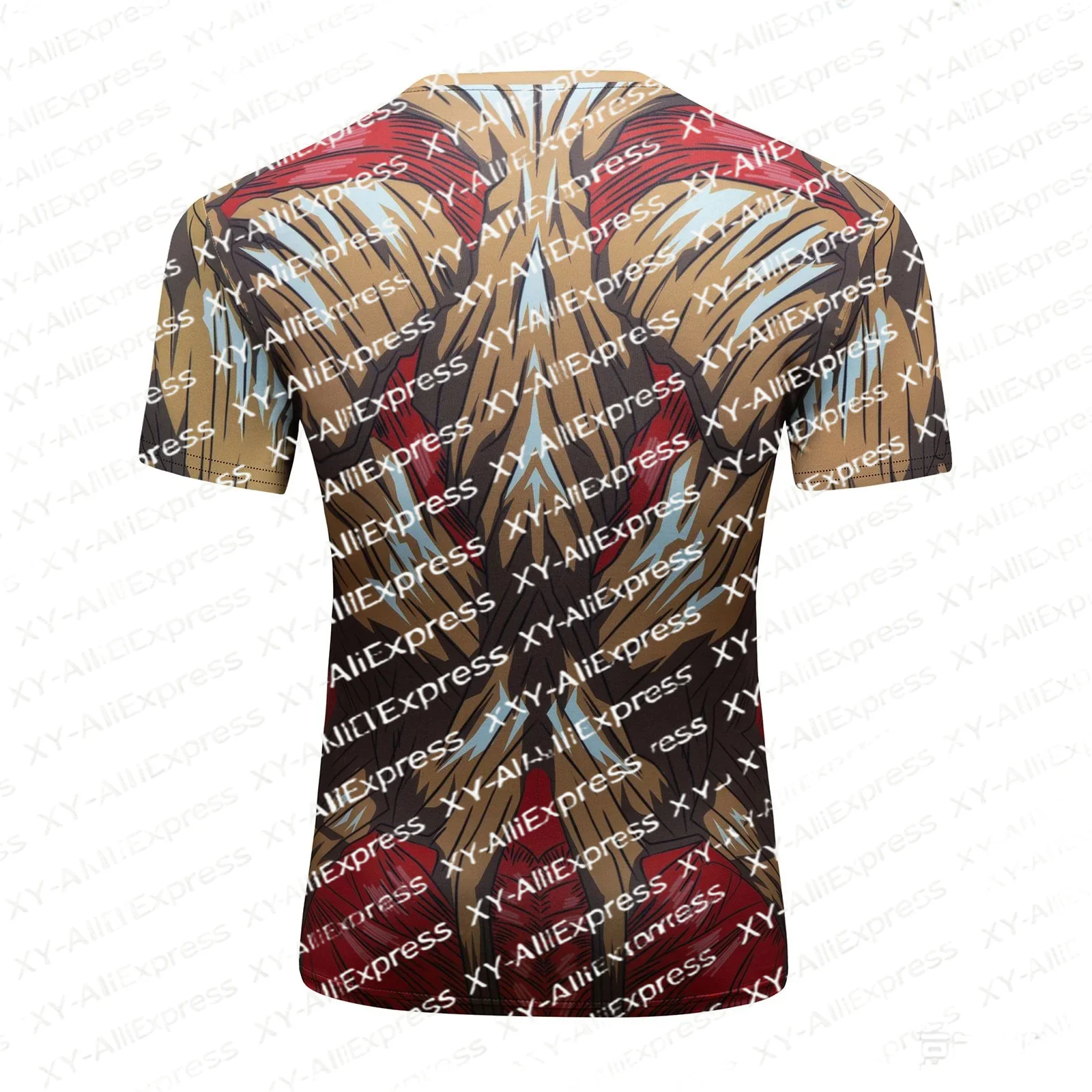 Casual Sports T-Shirt, Quick Dry Breathable Fabric, Realistic Muscle Armor Graphic,Unique Gift for Fitness and Combat Sport Fans