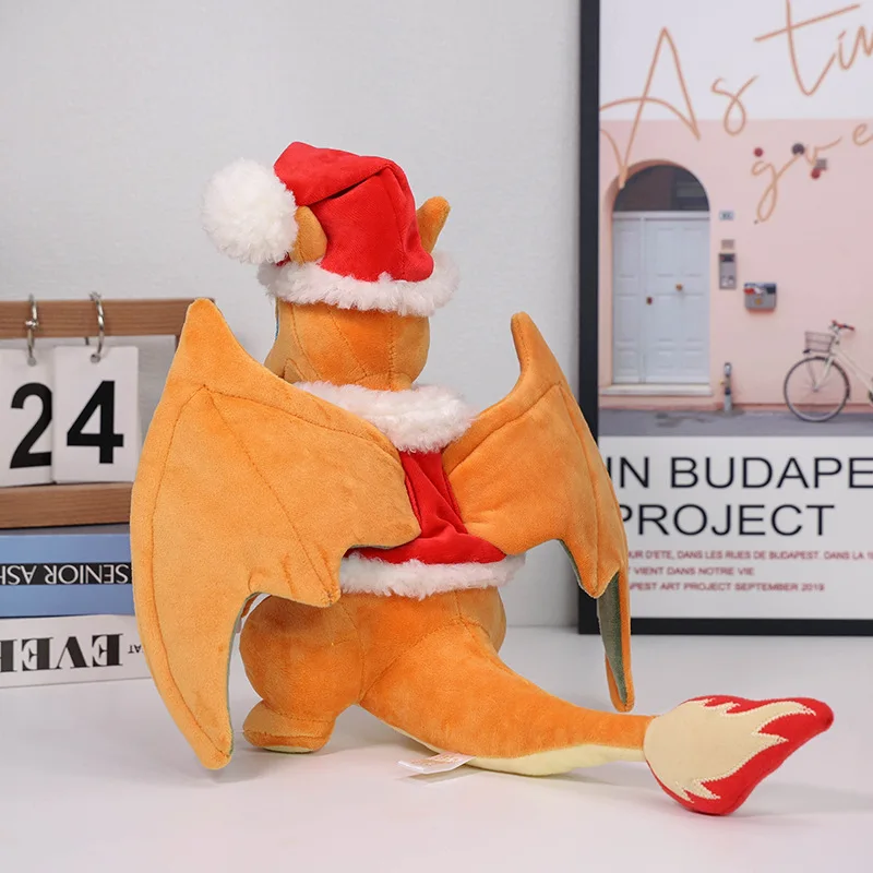 ตุ๊กตาโปเกมอนขนาด 30 ซม. สไตล์คริสต์มาส ชาริซาร์ด ชาร์มันเดอร์ ตุ๊กตาผ้าเนื้อนุ่ม ของเล่นเด็ก ของขวัญวันคริสต์มาส วันเกิด