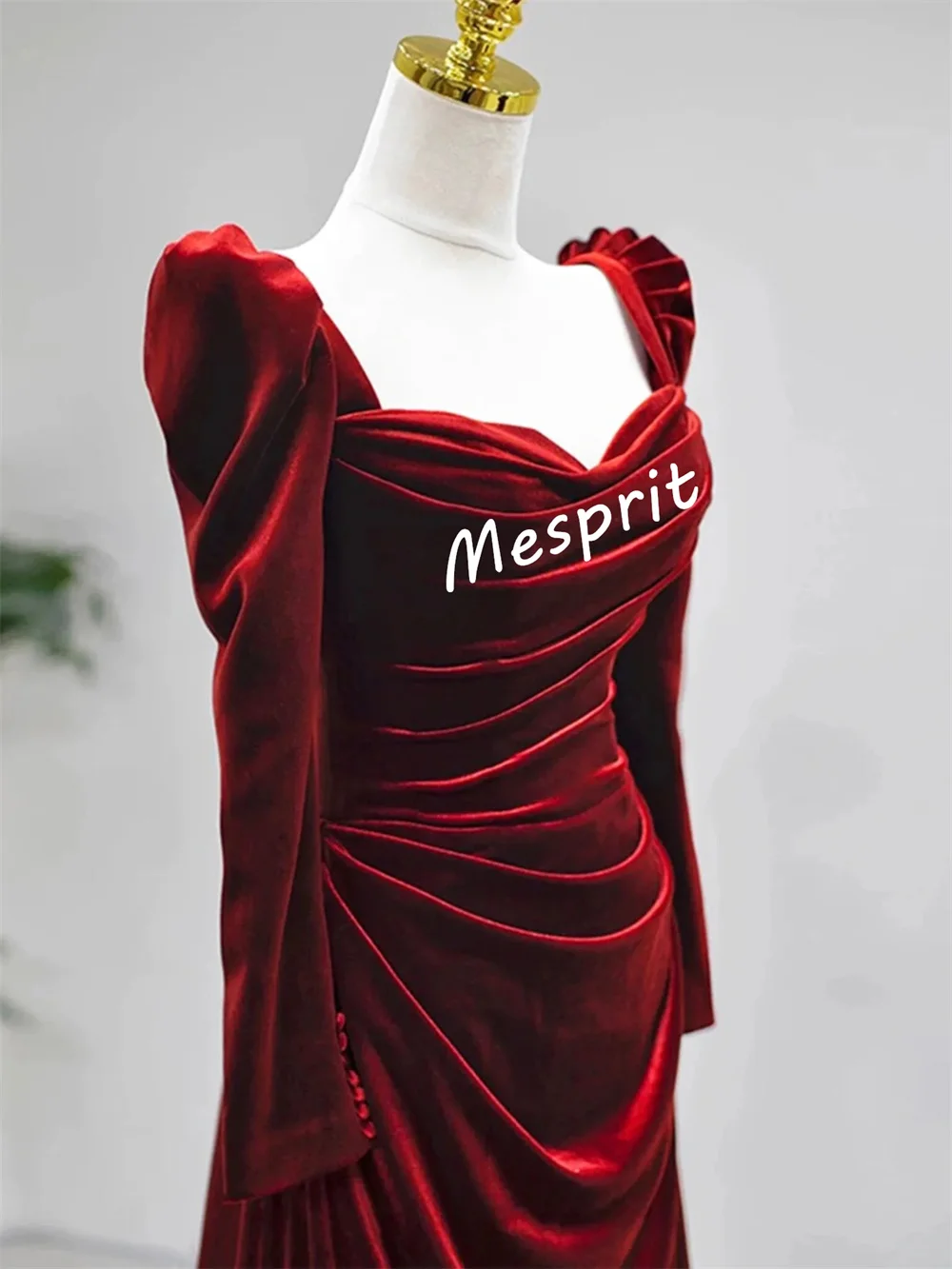 Customized Pleat Square Neck Charming A-line Long Dresses Bespoke Occasion Formal Evening Elegant Party Wedding