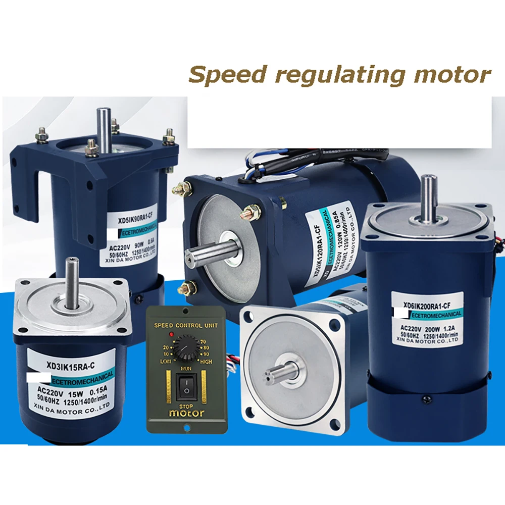 1400rpm-2800rpm Speed Adjustable 220V 6W AC High Speed Motor with Speed Regulator Single Phase  CW CCW