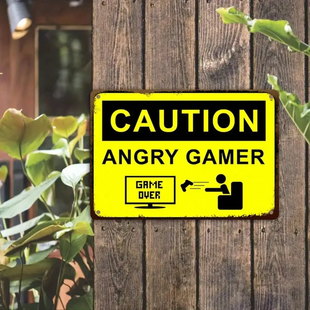 1PC Tin Sign Angry …